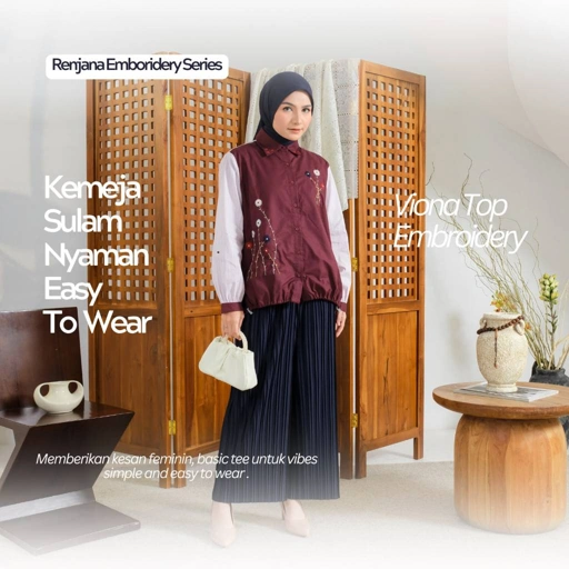 eleanorre Renjana Series Viona Top Embroidery Atasan Wanita