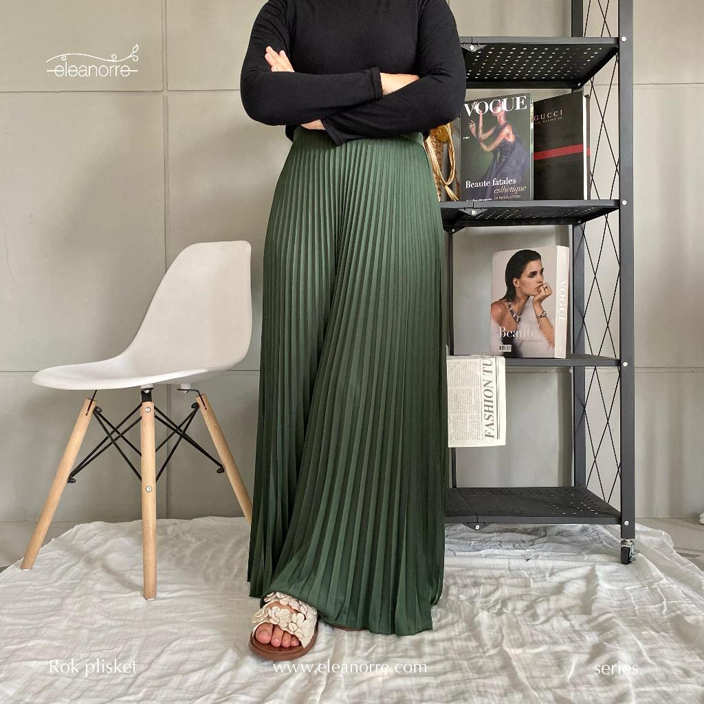 Eleanorre Rok Plisket Skirt Pleats Rok Bawahan Wanita Premium
