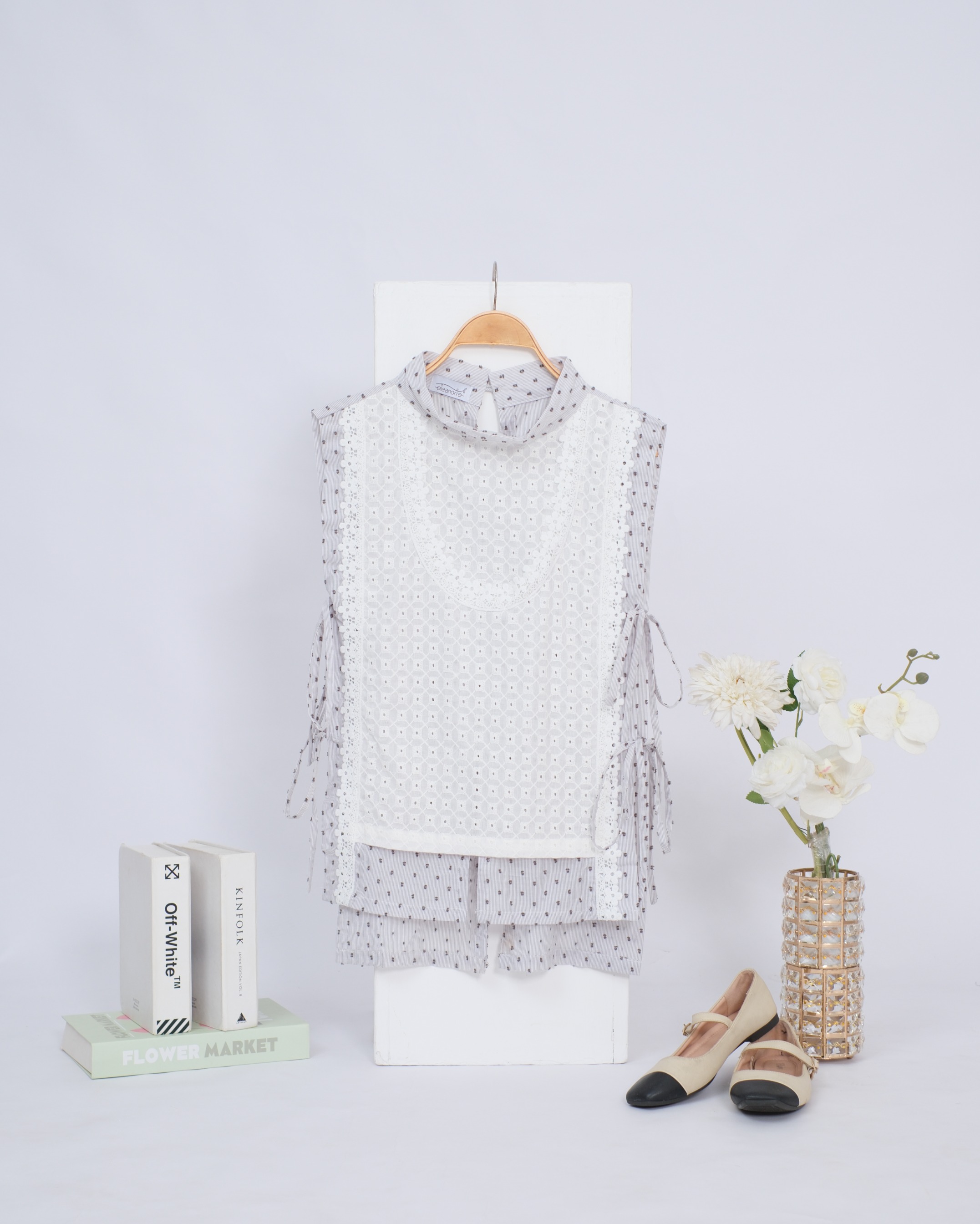 eleanorre Elena Embroidery Vest Atasan Wanita