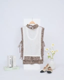 eleanorre Elena Embroidery Vest Atasan Wanita