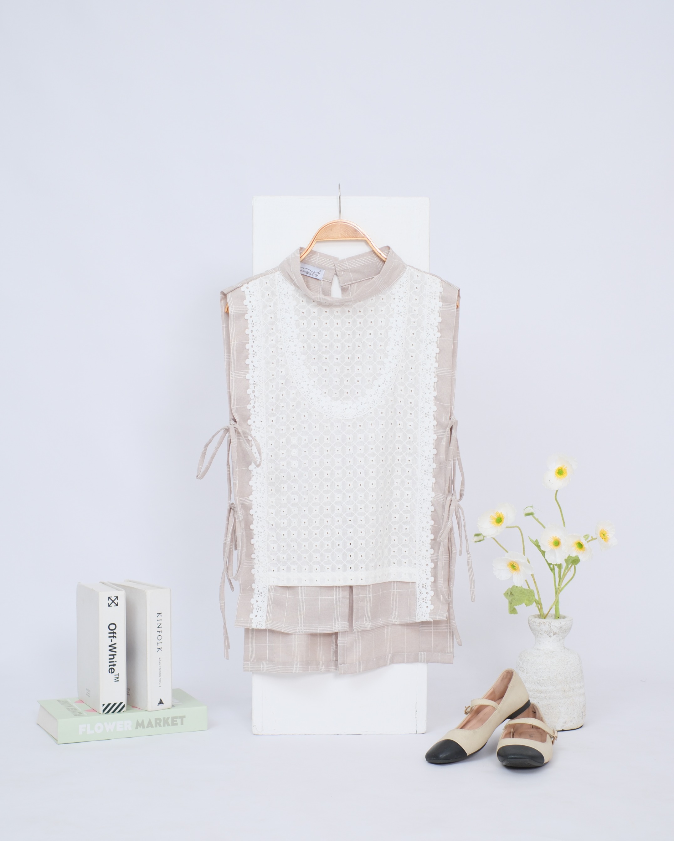 eleanorre Elena Embroidery Vest Atasan Wanita