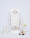 eleanorre Elena Embroidery Vest Atasan Wanita