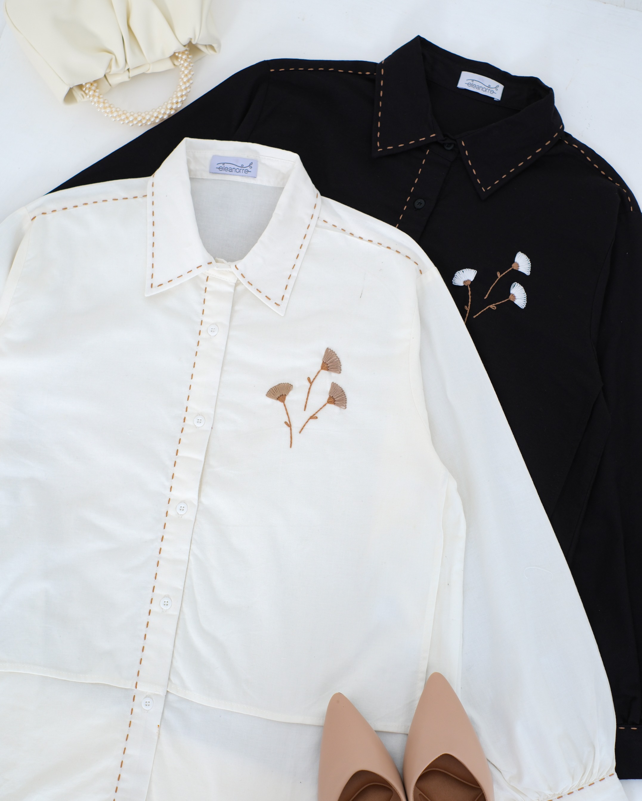 eleanorre Syafana Top Embroidery Atasan Wanita