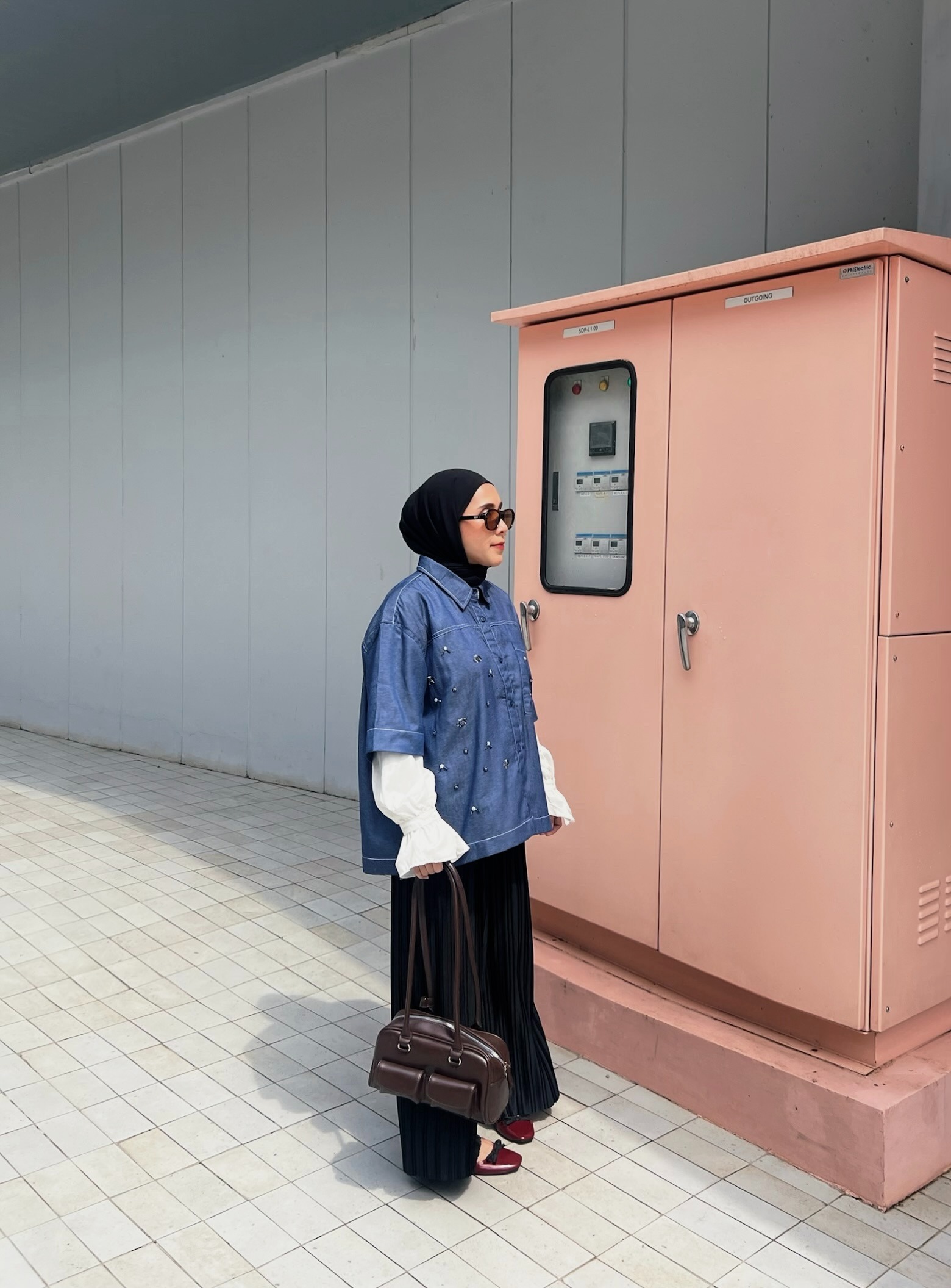 eleanorre Hazel Top Denim Atasan Wanita