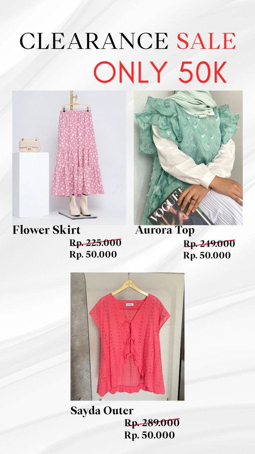 eleanorre Clearance Sale Produk II Baju Wanita Premium Harga Mulai dari 50K