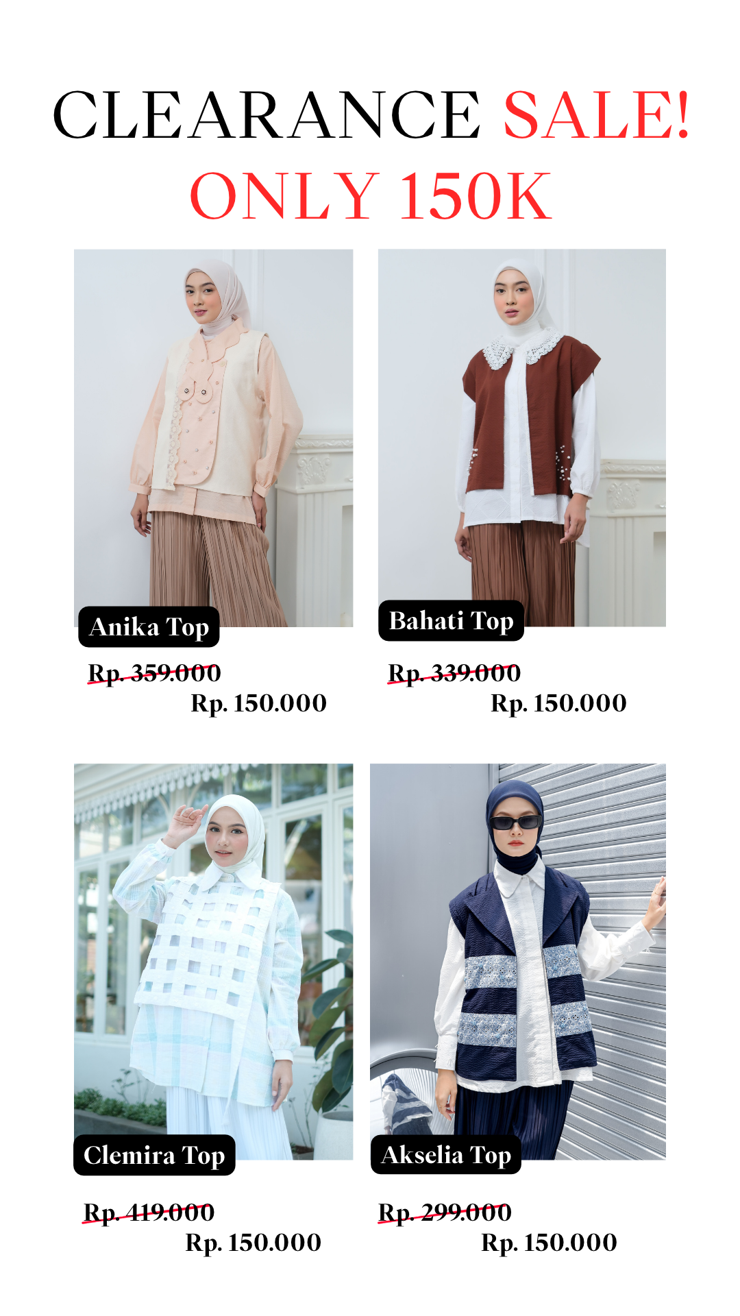 eleanorre Clearance Sale Produk II Baju Wanita Premium Harga Mulai dari 50K