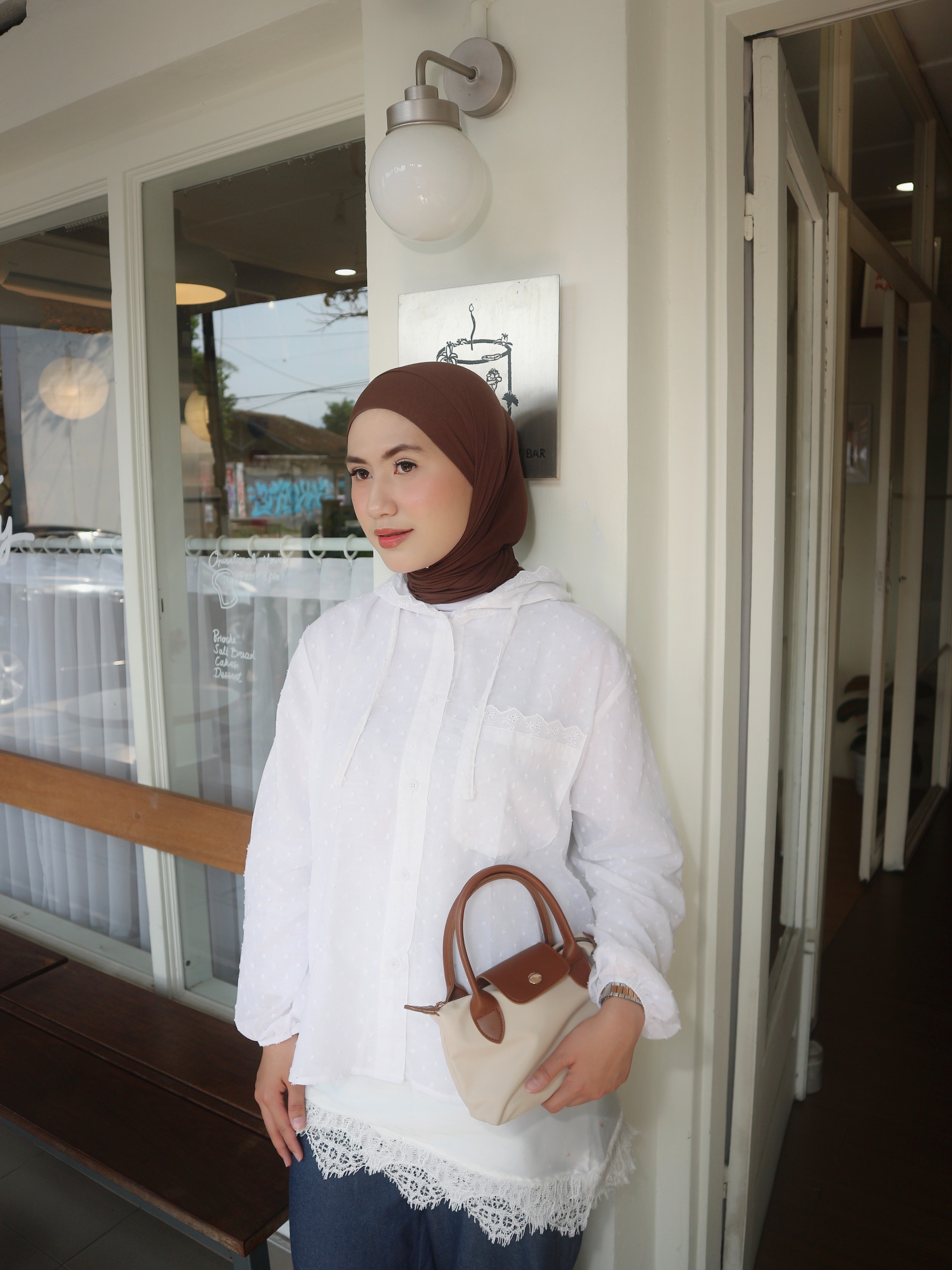 eleanorre Soreya Rubia Outer White Atasan Wanita