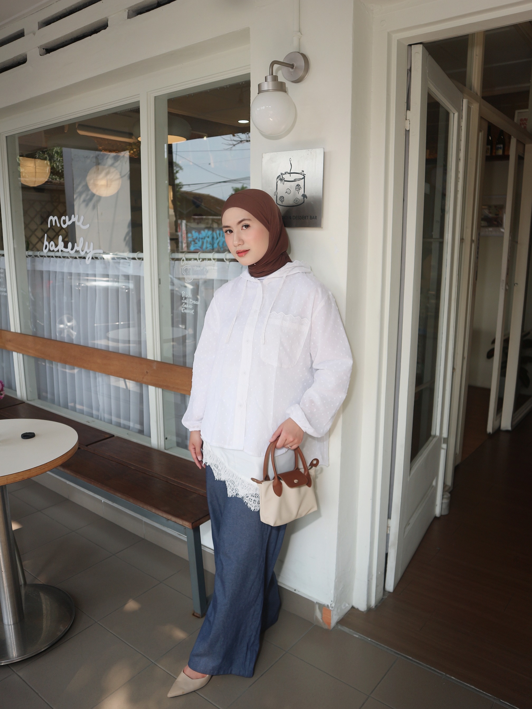 eleanorre Soreya Rubia Outer White Atasan Wanita