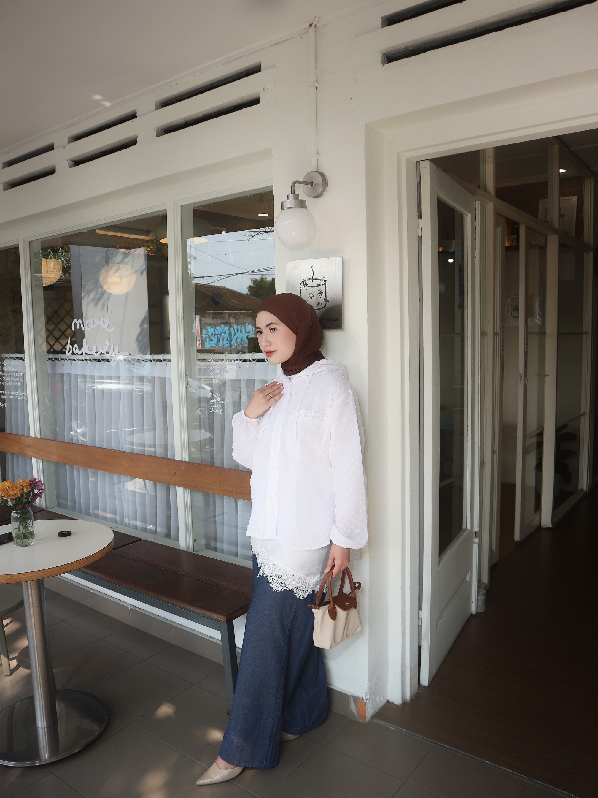 eleanorre Soreya Rubia Outer White Atasan Wanita