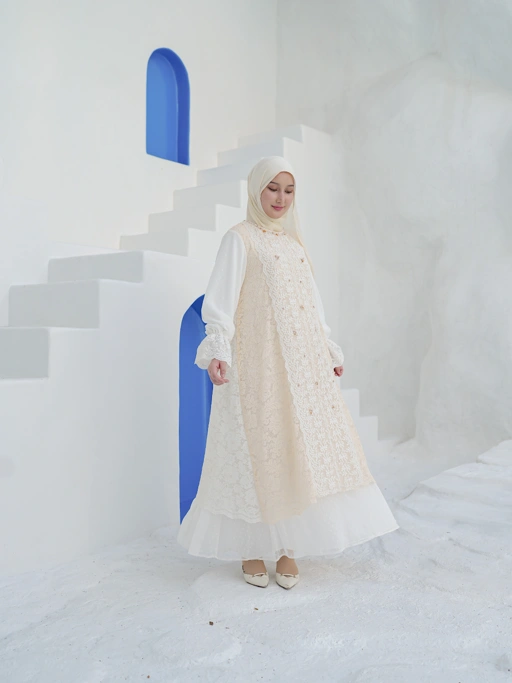 eleanorre Abigail Dress Ivory Wanita