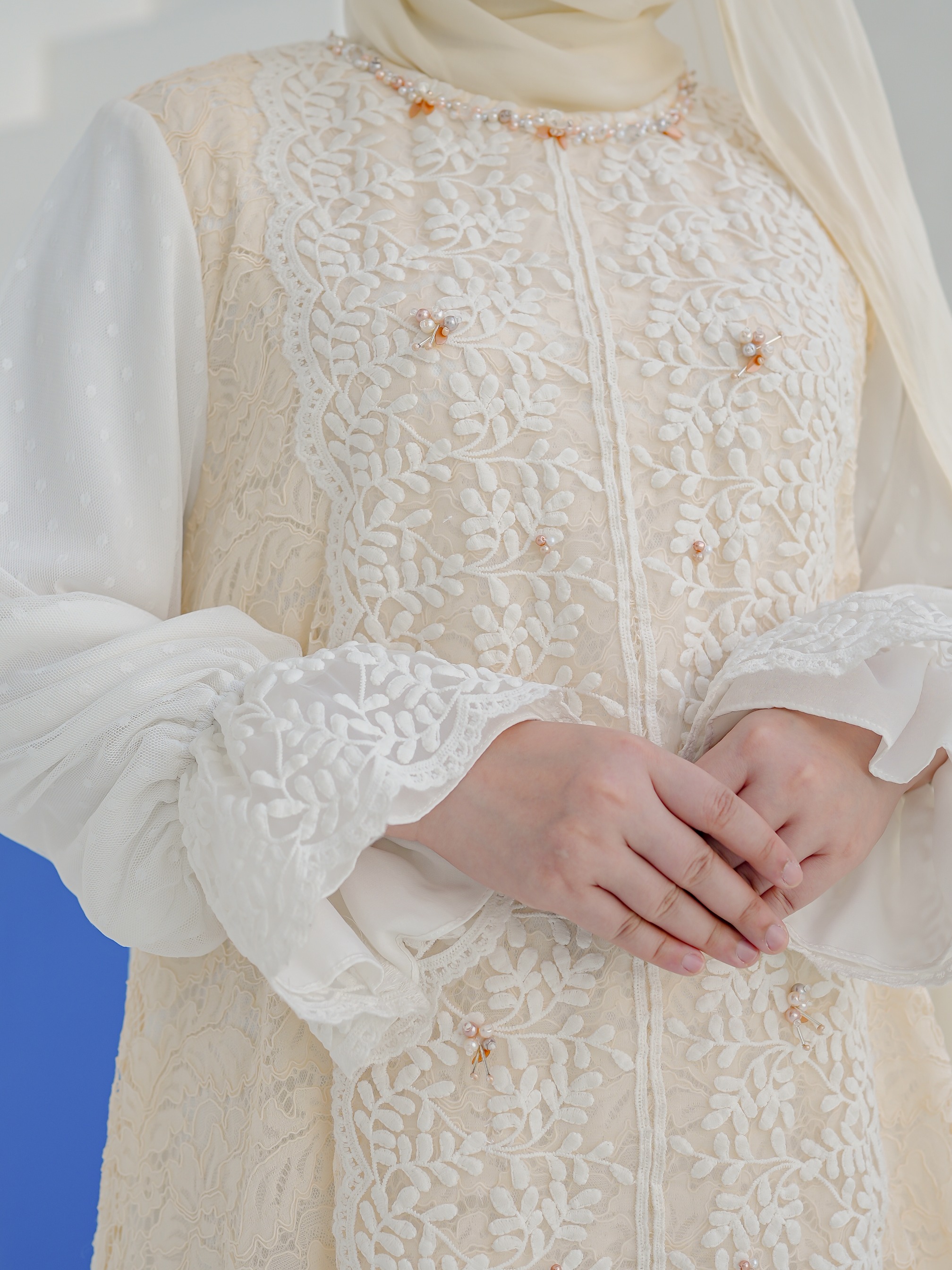 eleanorre Abigail Dress Ivory Wanita