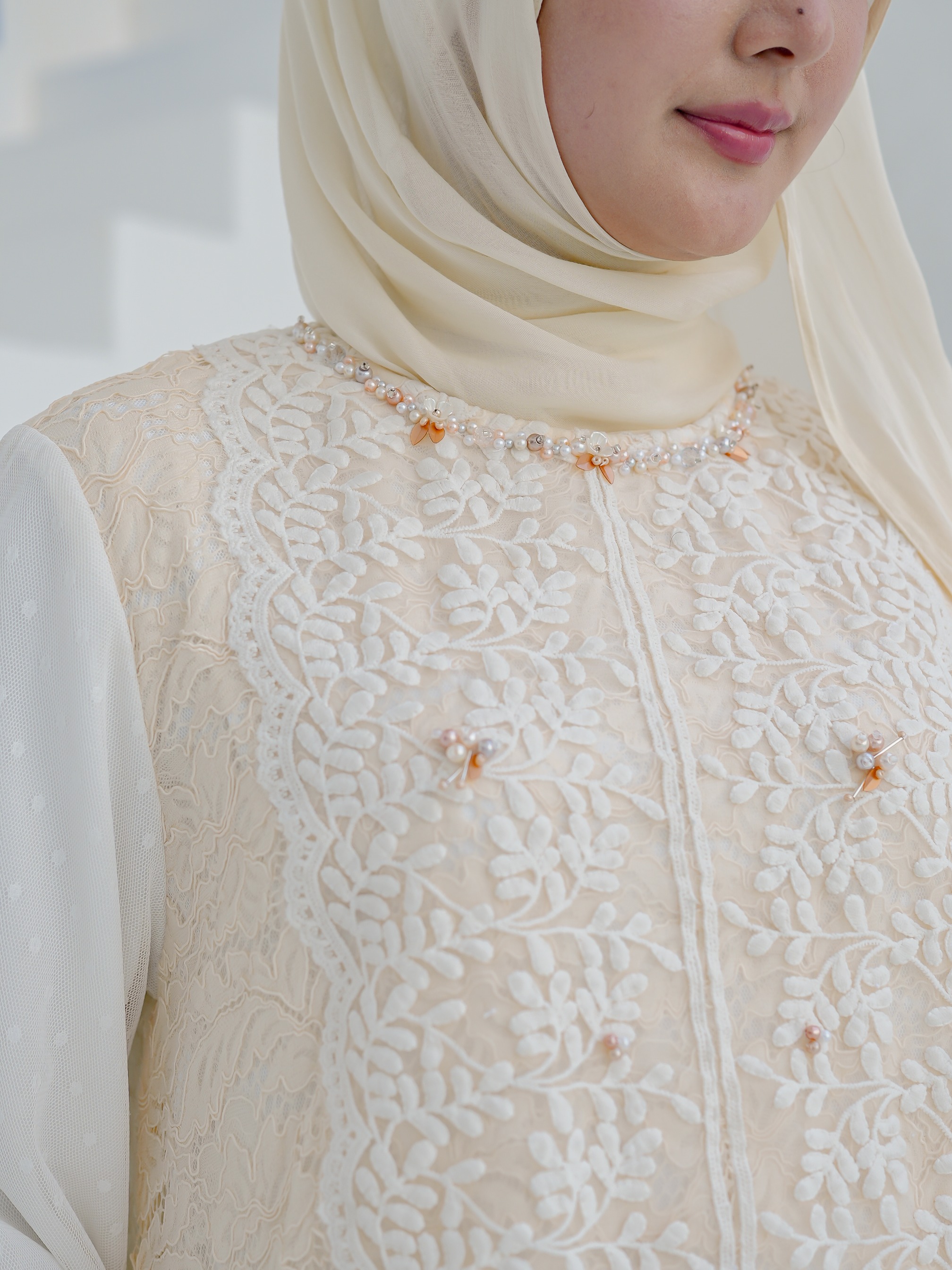 eleanorre Abigail Dress Ivory Wanita
