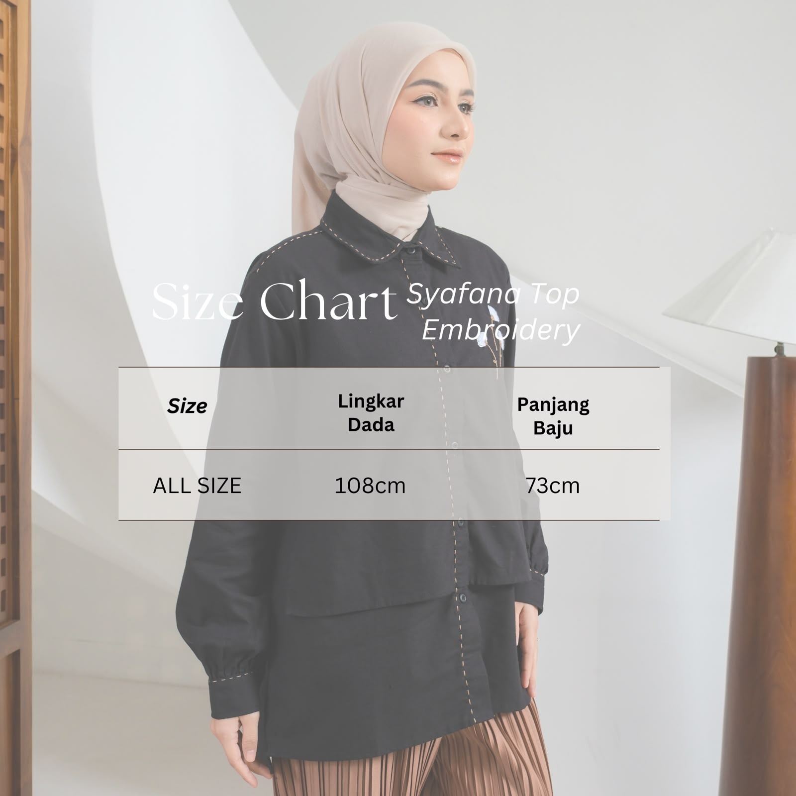 eleanorre Syafana Top Embroidery Atasan Wanita