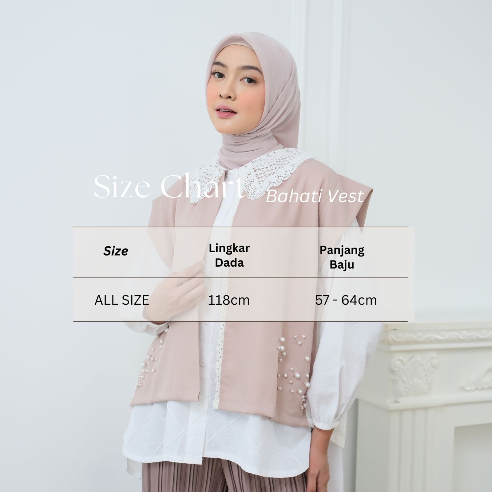 eleanorre Bahati Vest Embroidery Atasan Wanita