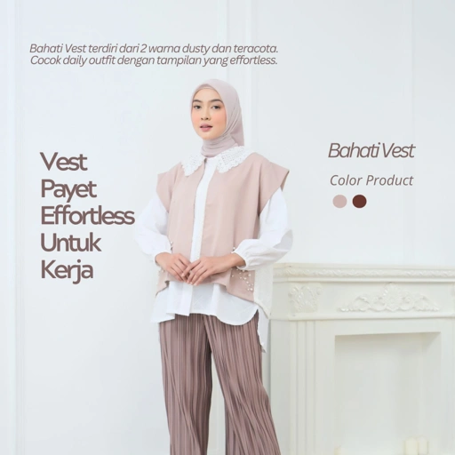 eleanorre Bahati Vest Embroidery Atasan Wanita