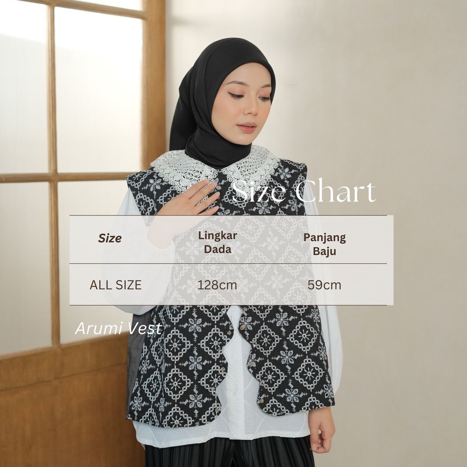 eleanorre Arumi Vest Embroidery Atasan Wanita