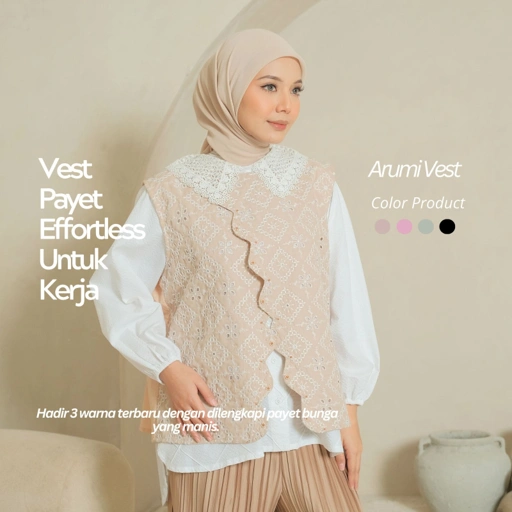 eleanorre Arumi Vest Embroidery Atasan Wanita