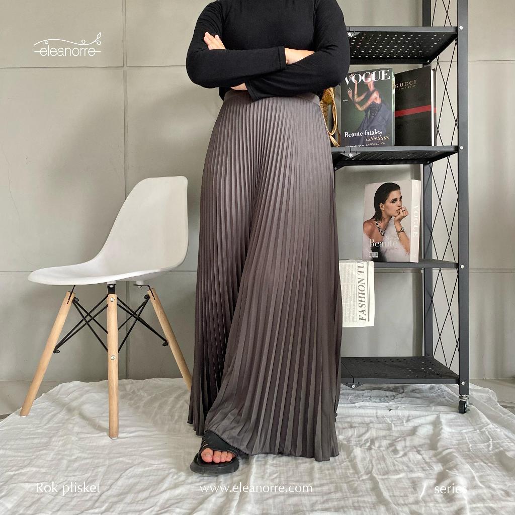 Eleanorre Rok Plisket Skirt Pleats Rok Bawahan Wanita Premium