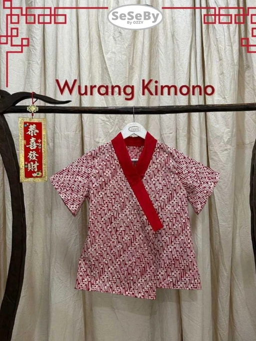 Image of Seseby Batik Pekalongan Wurang Kimono Blouse Kimono