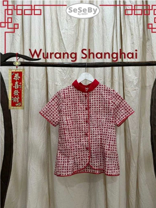 Image of Seseby Batik Pekalongan Wurang Shanghai Blouse Shanghai Baju Kerja