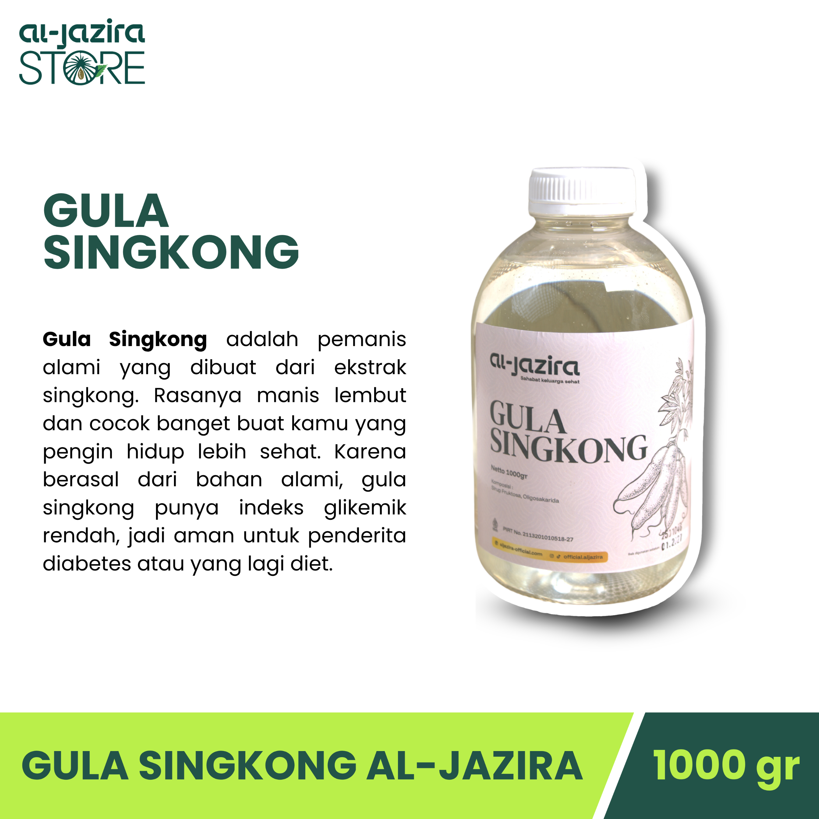 Al-Jazira Gula Cair Singkong 1Kg
