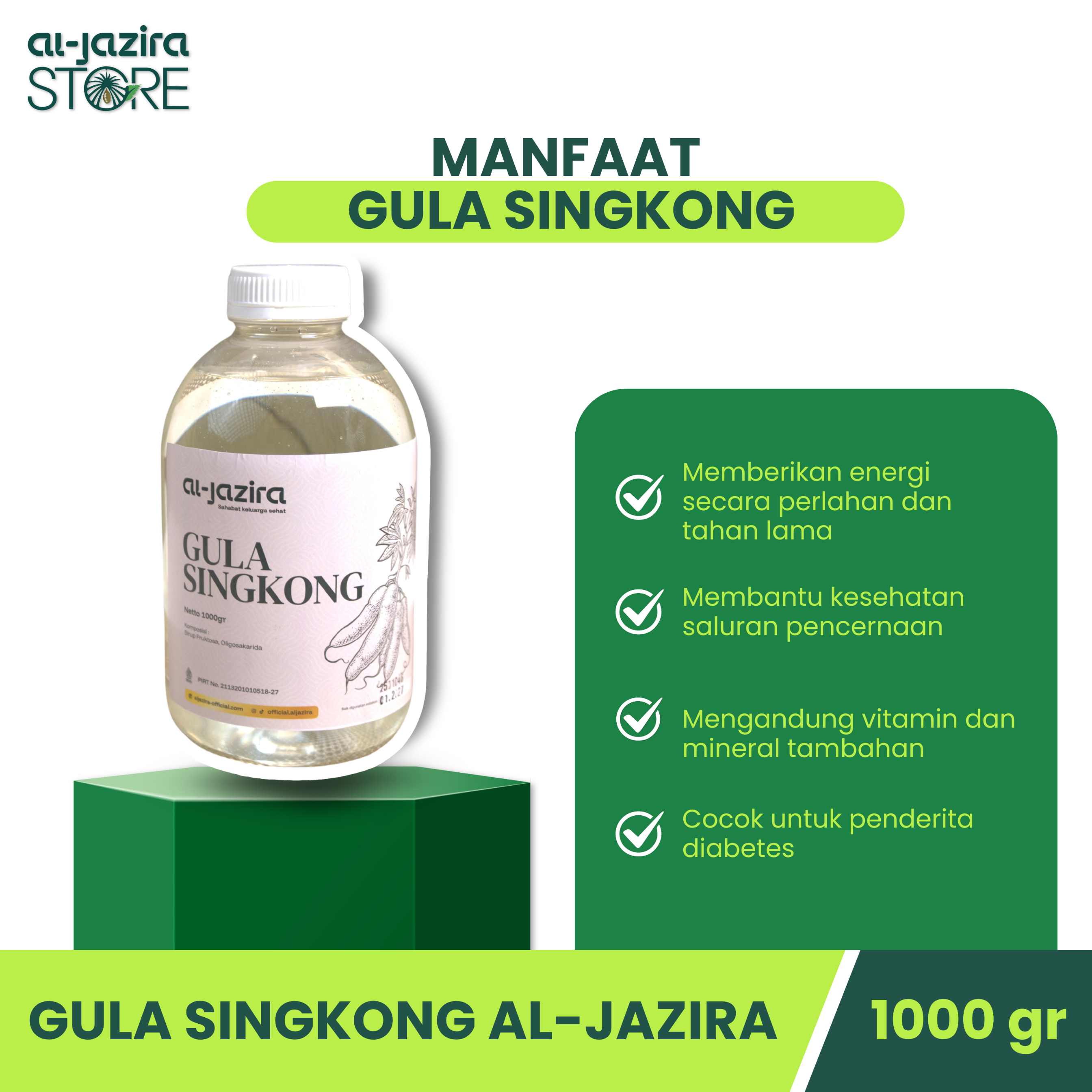 Al-Jazira Gula Cair Singkong 1Kg