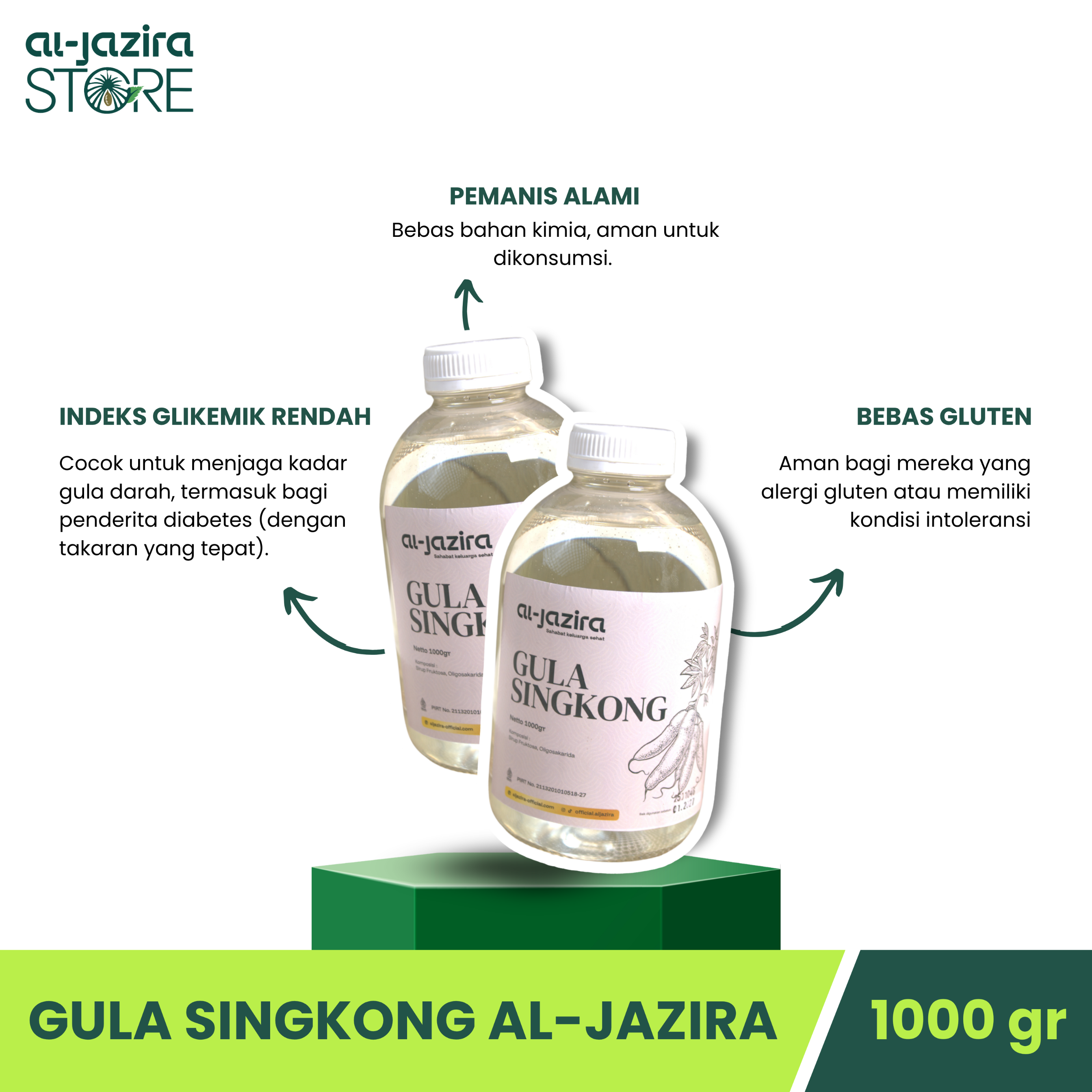 Al-Jazira Gula Cair Singkong 1Kg