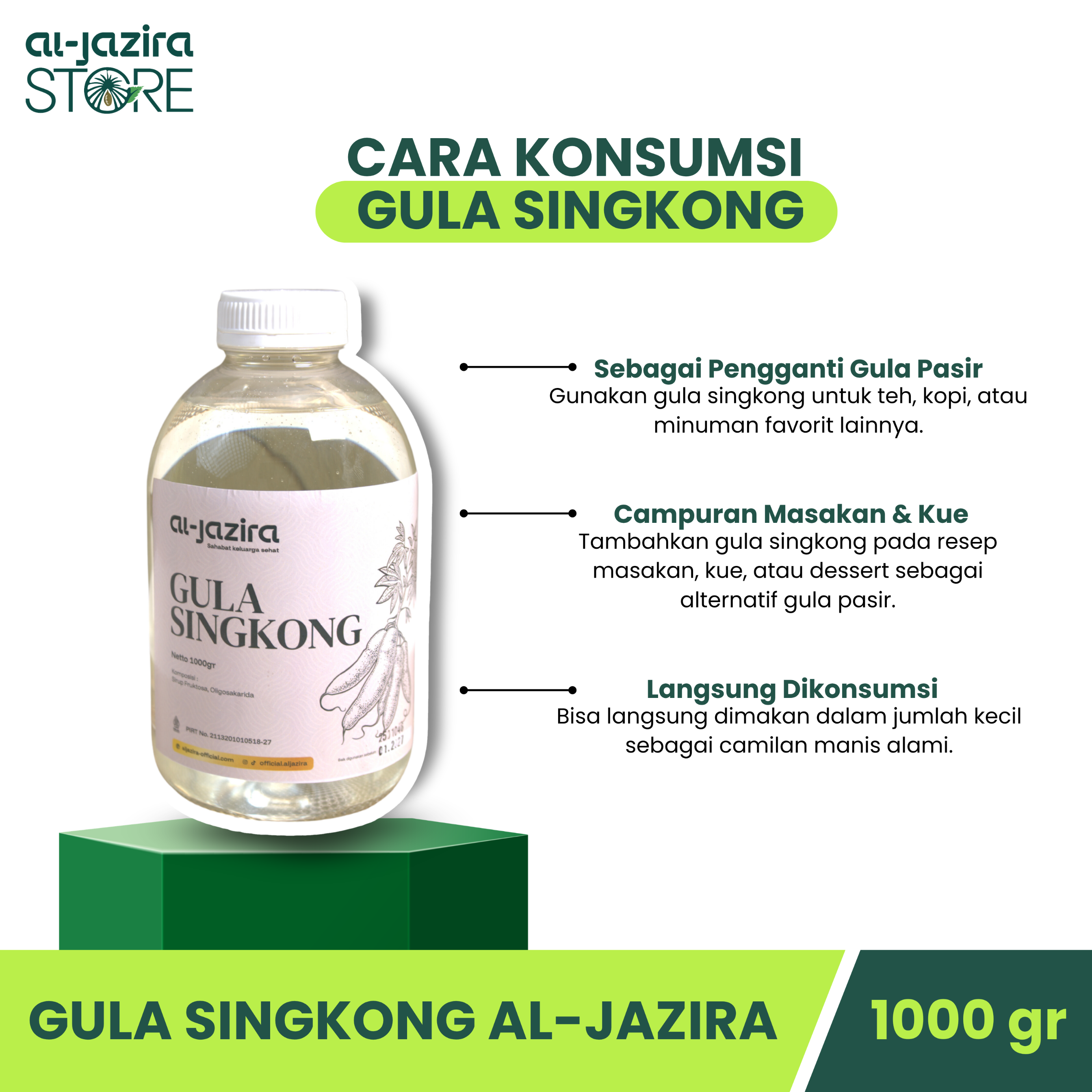 Al-Jazira Gula Cair Singkong 1Kg