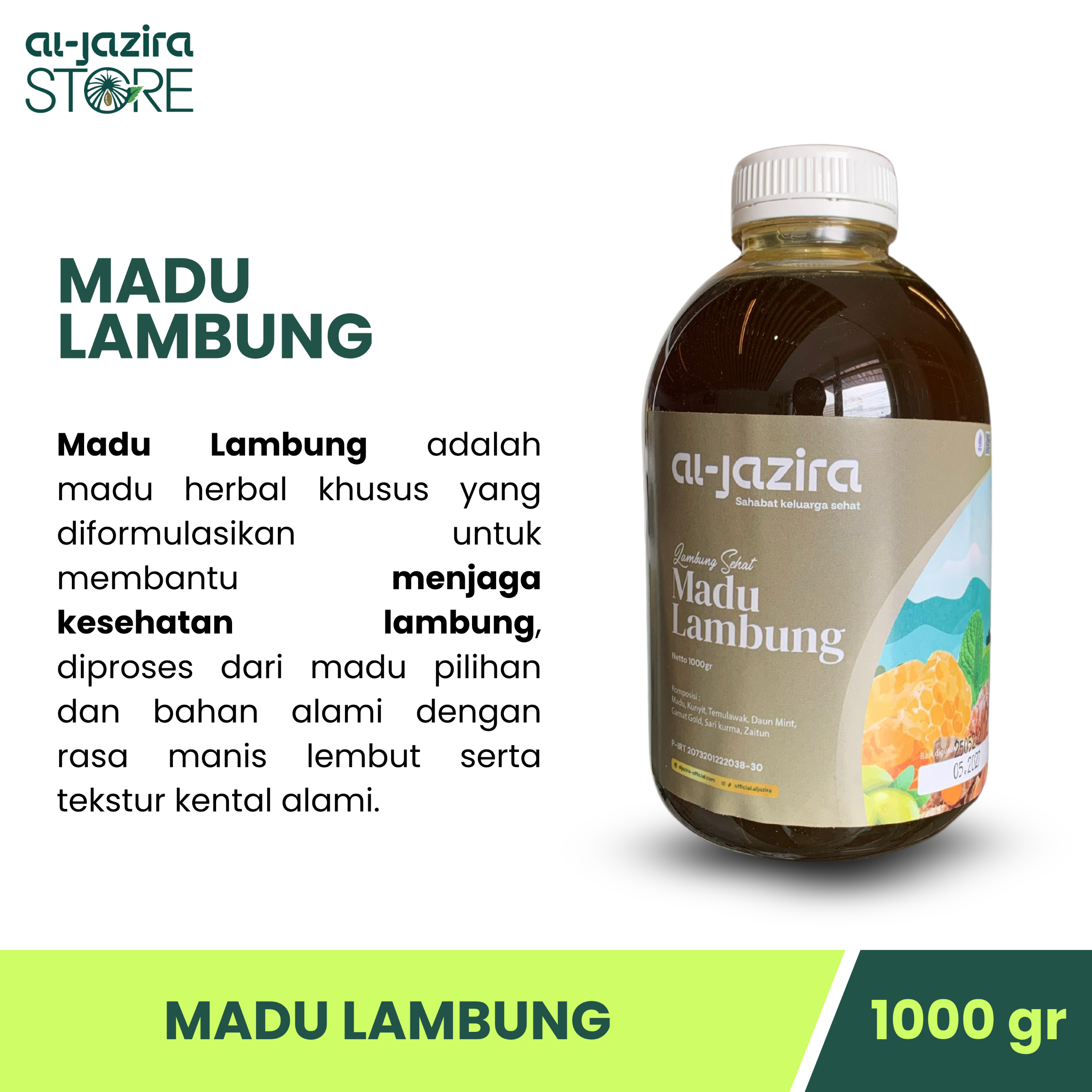 Al-Jazira Madu Herbal Lambung 1Kg