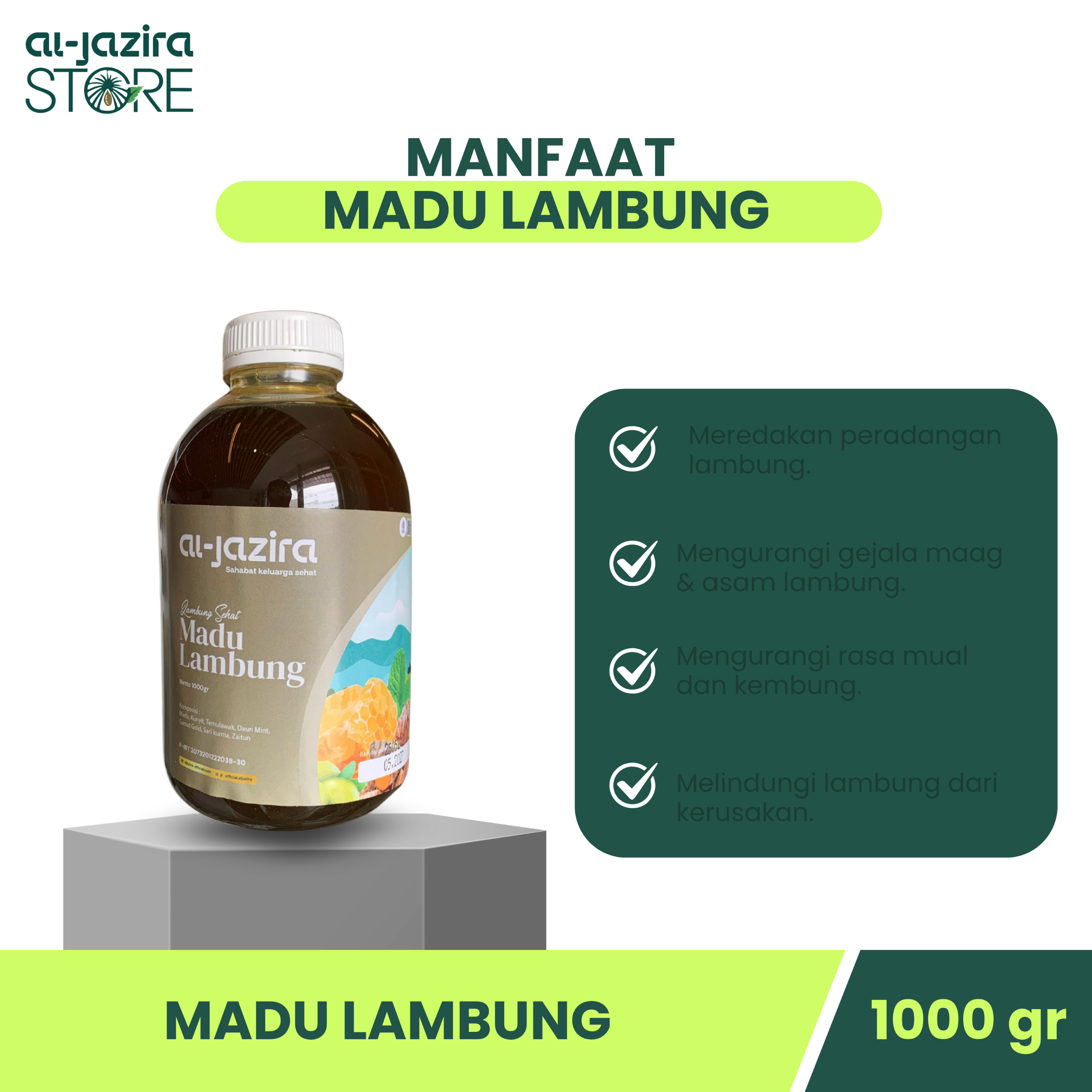 Al-Jazira Madu Herbal Lambung 1Kg