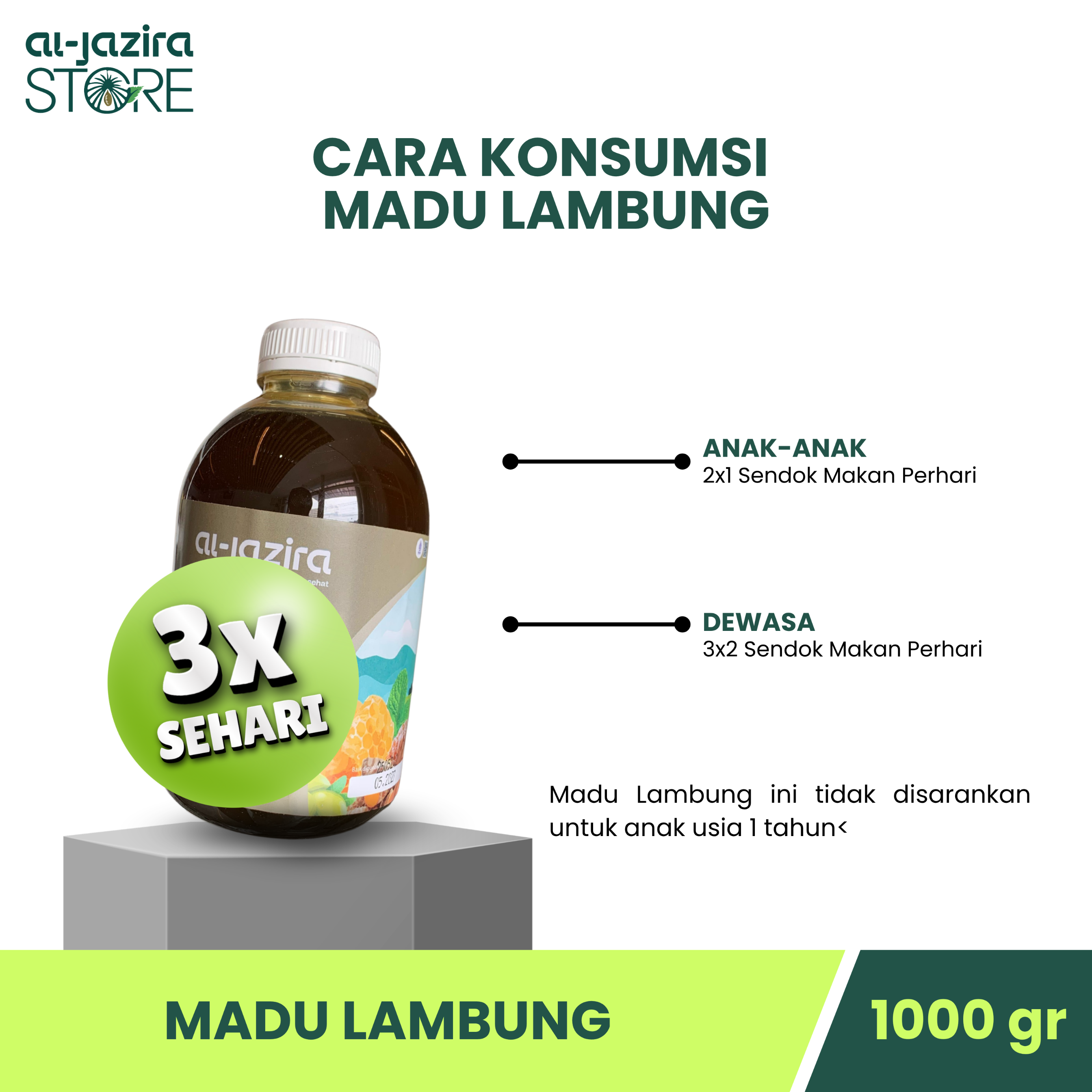 Al-Jazira Madu Herbal Lambung 1Kg