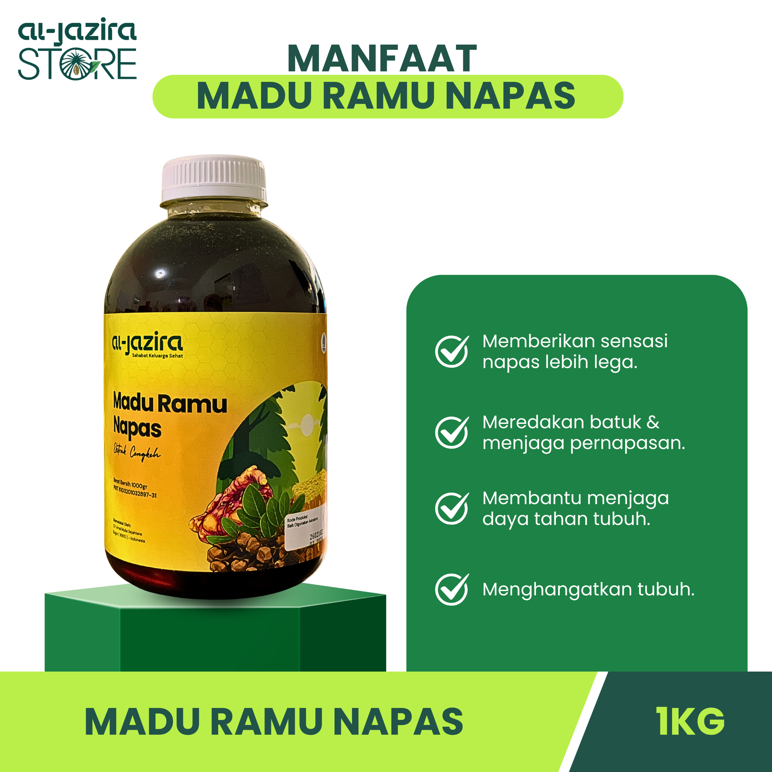 Al-Jazira Madu Ramu Napas Herbal 1Kg