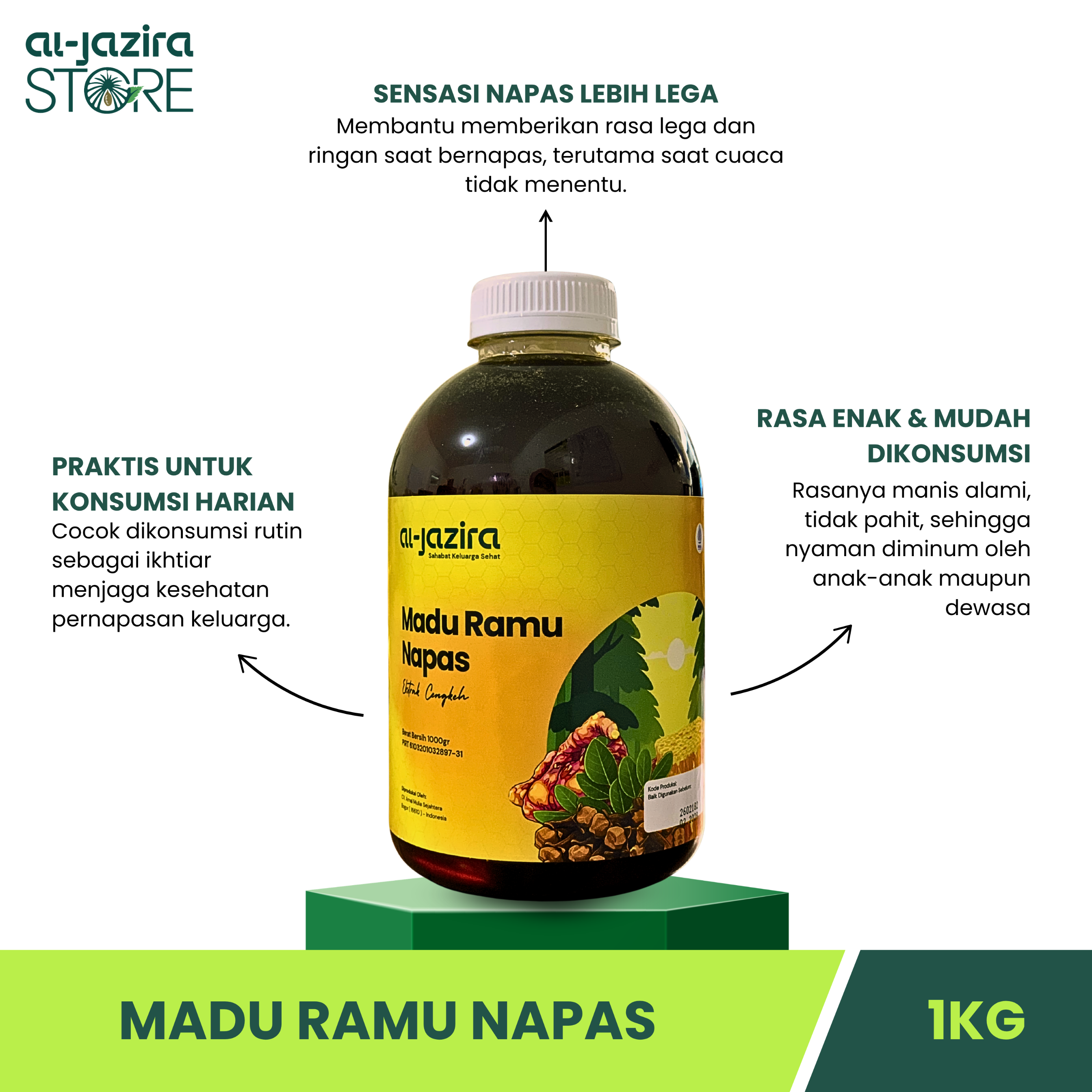 Al-Jazira Madu Ramu Napas Herbal 1Kg