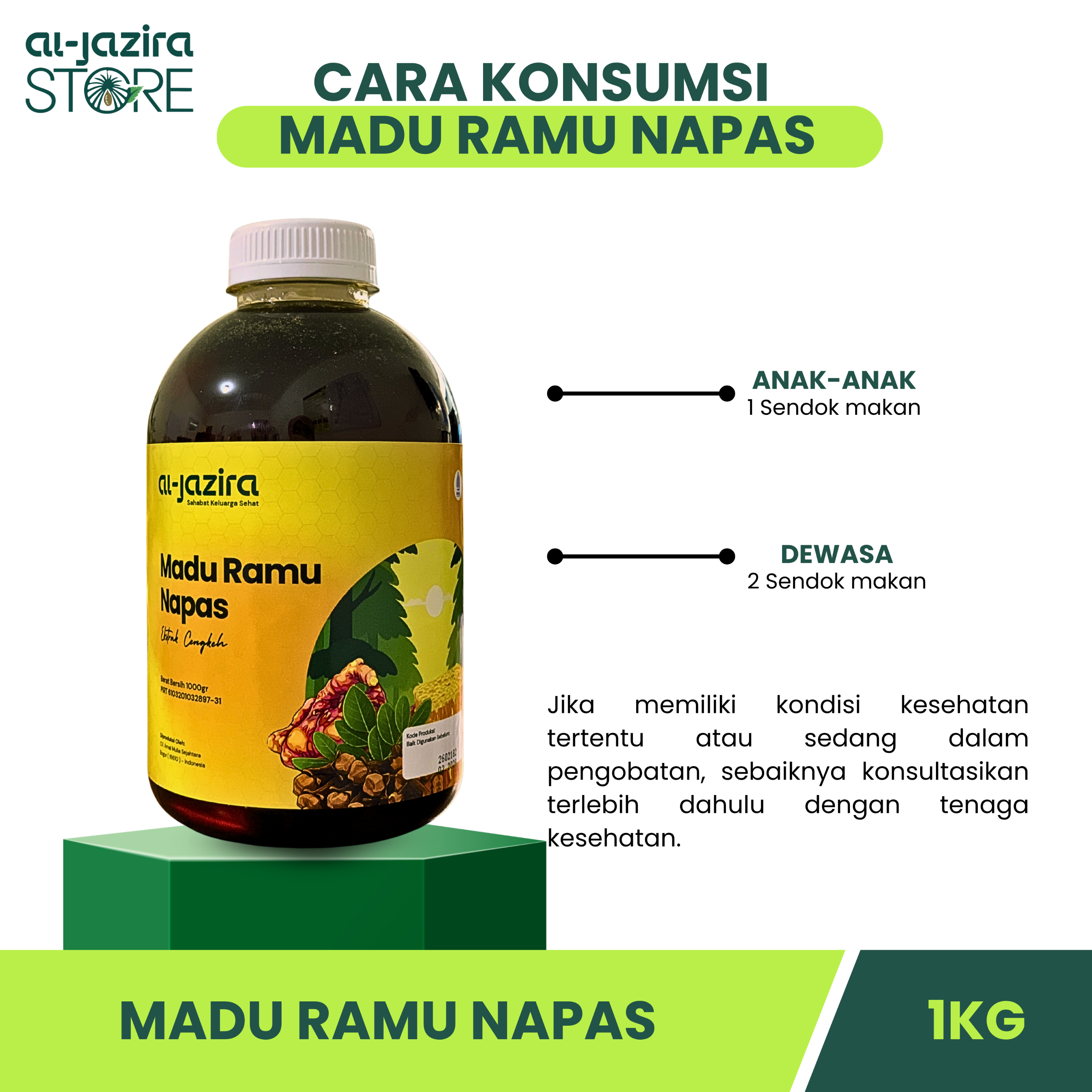 Al-Jazira Madu Ramu Napas Herbal 1Kg
