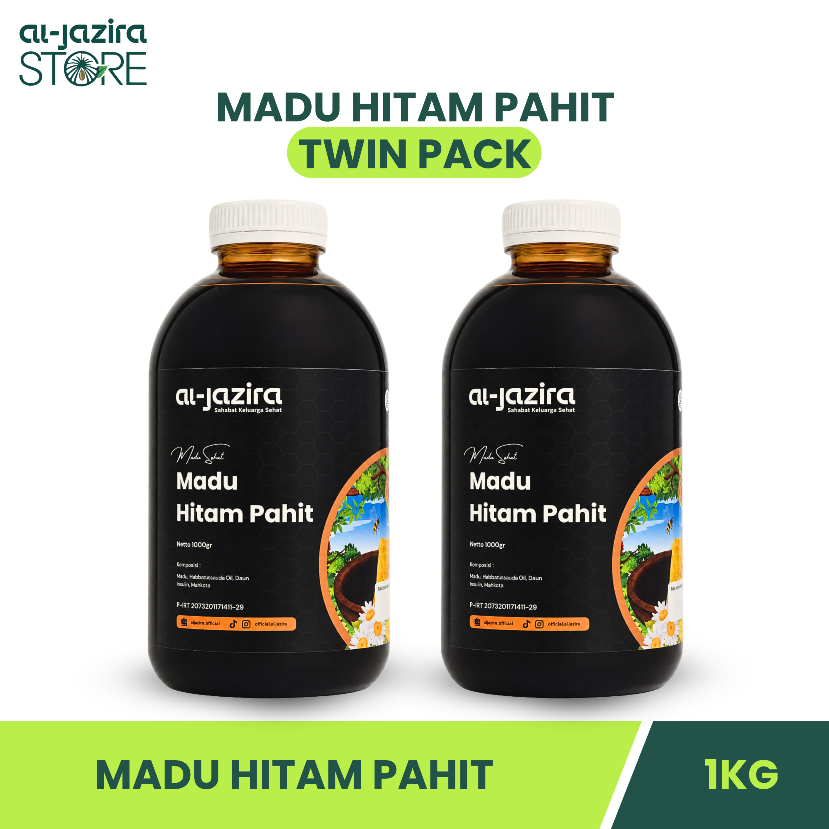 Al-Jazira Madu Hitam Pahit 1Kg