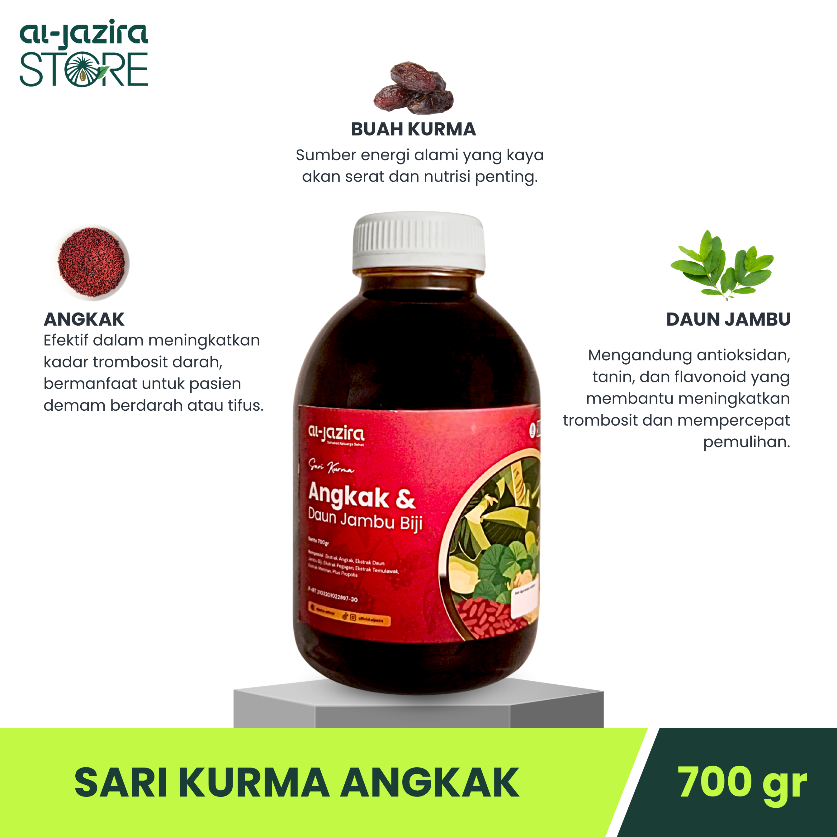Al-Jazira Sari Kurma Angkak 700Gr