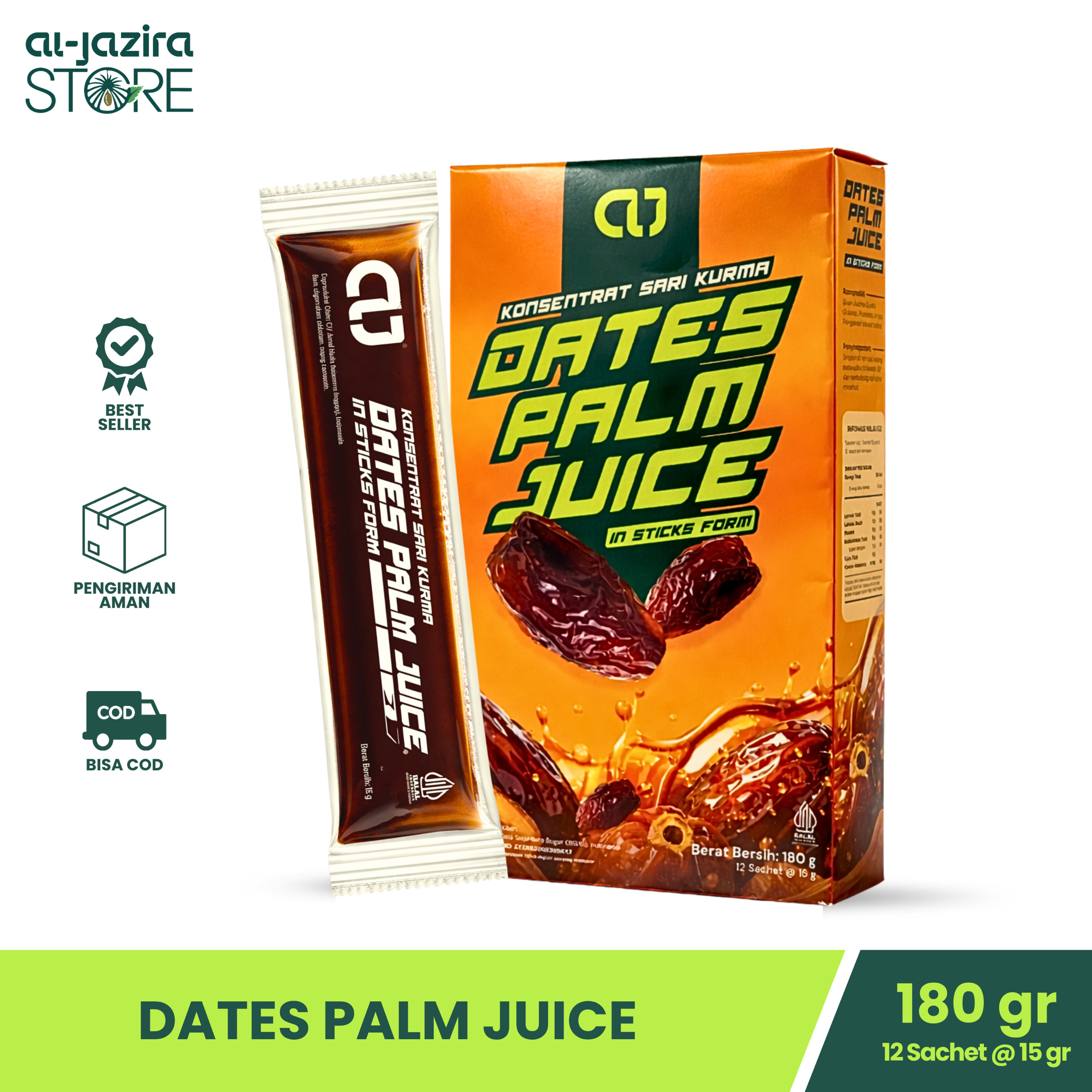 Al-Jazira Dates Palm Juice 180Gr Isi-12 Stick