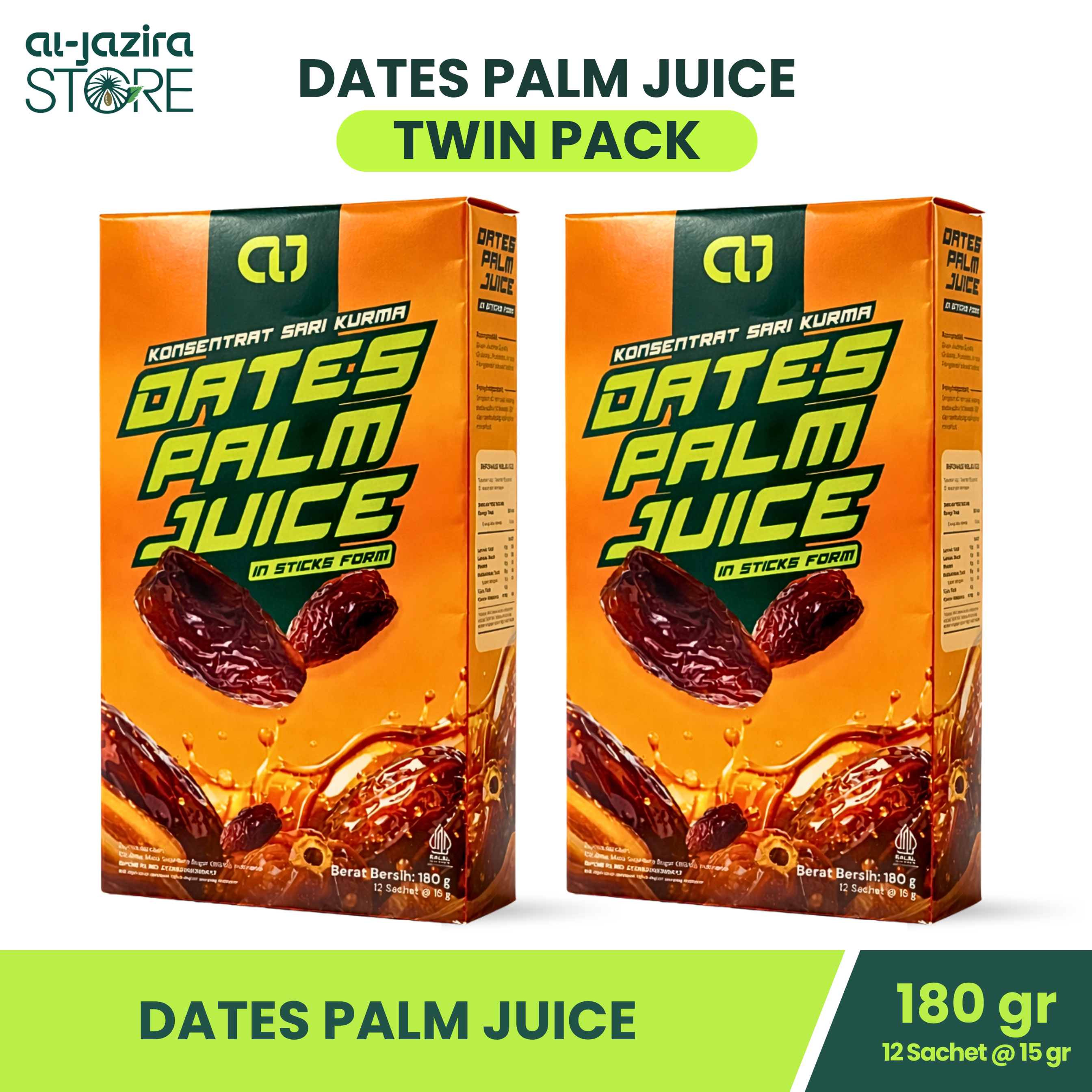 Al-Jazira Dates Palm Juice 180Gr Isi-12 Stick