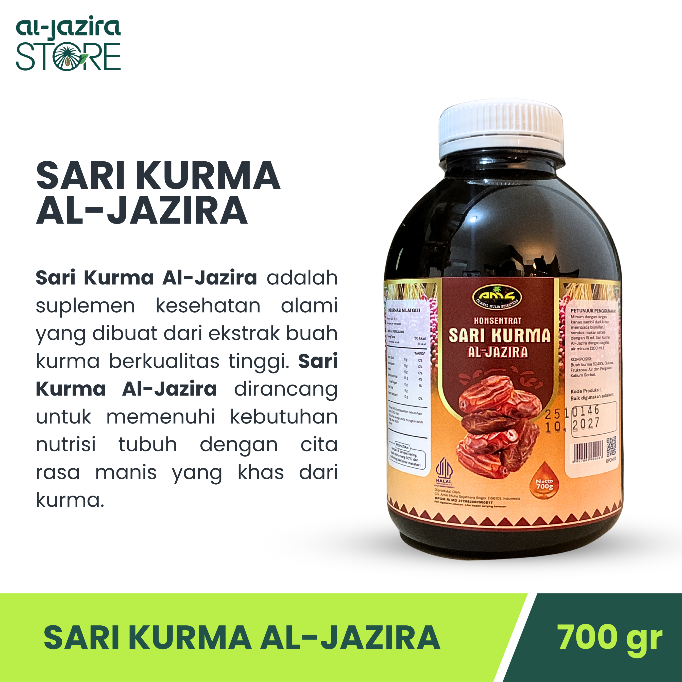Al-Jazira Sari Kurma 700Gr