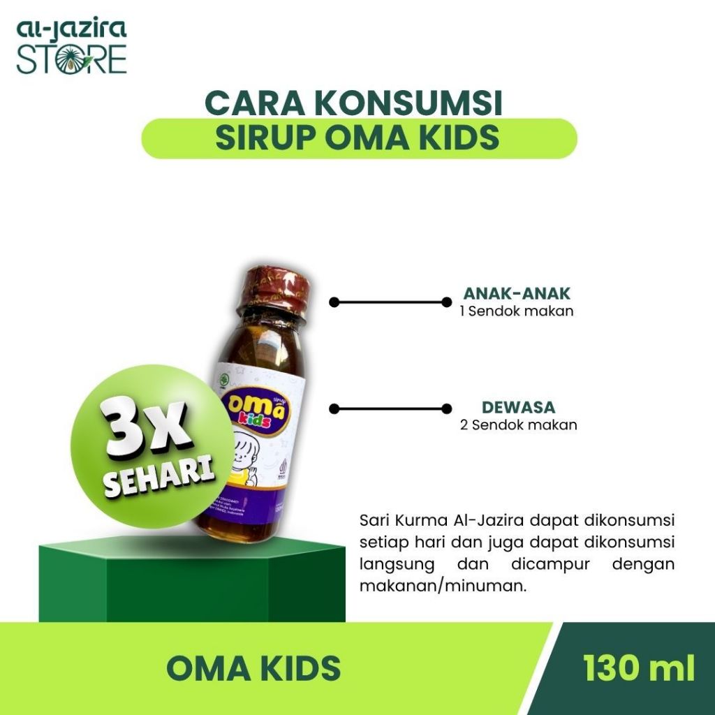 Al-Jazira Oma Kids Sari Kurma Anak 130Ml