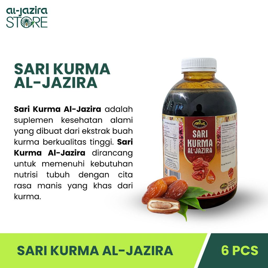Al-Jazira Sari Kurma 1Kg Isi-6Pcs