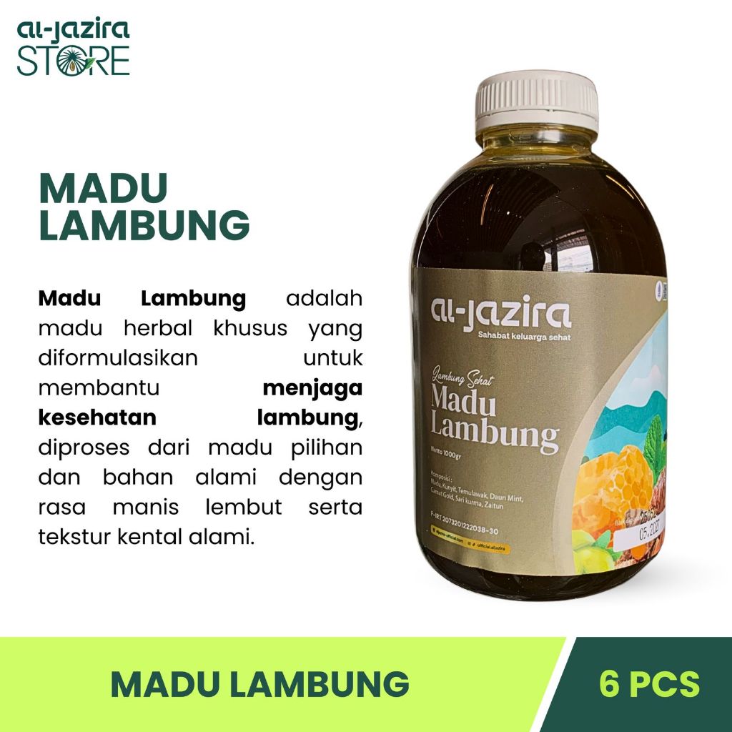 Al-Jazira Madu Herbal Lambung 1Kg Isi-6Pcs