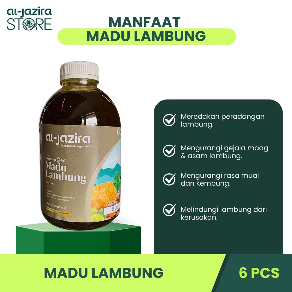 Al-Jazira Madu Herbal Lambung 1Kg Isi-6Pcs