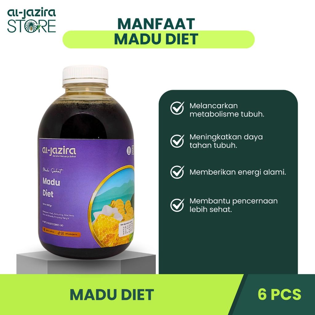 Al-Jazira Madu Diet Herbal 1Kg Isi-6Pcs