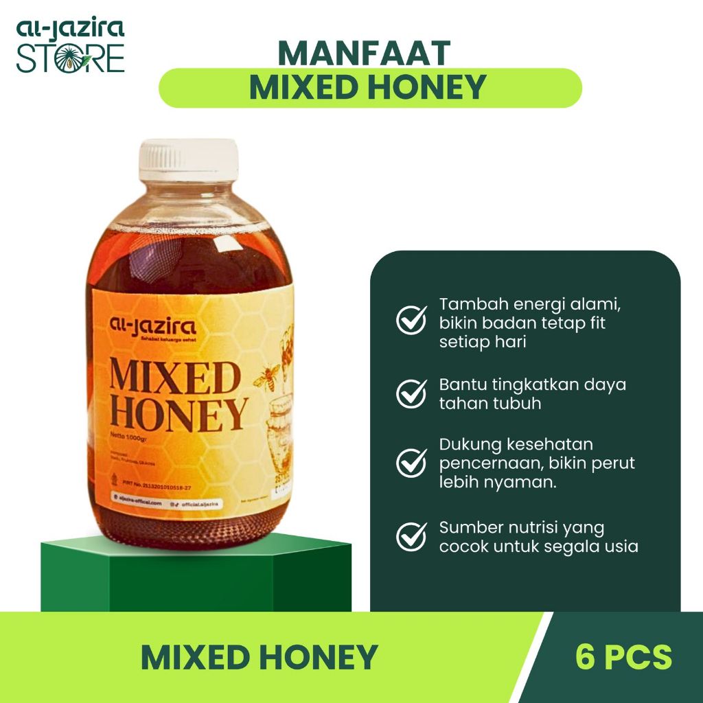 Al-Jazira Madu Multiflora 1Kg Isi-6Pcs