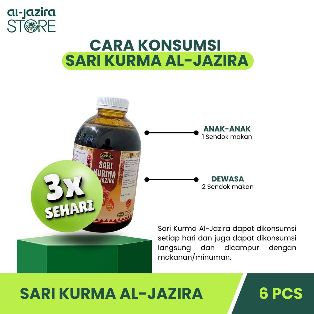 Al-Jazira Sari Kurma 1Kg Isi-6Pcs