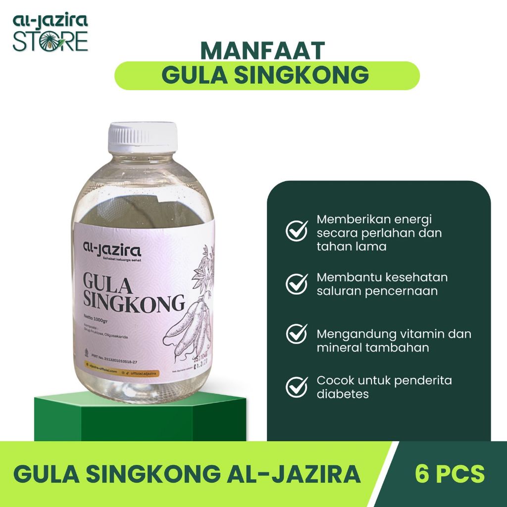 Al-Jazira Gula Cair Singkong 1Kg Isi-6Pcs