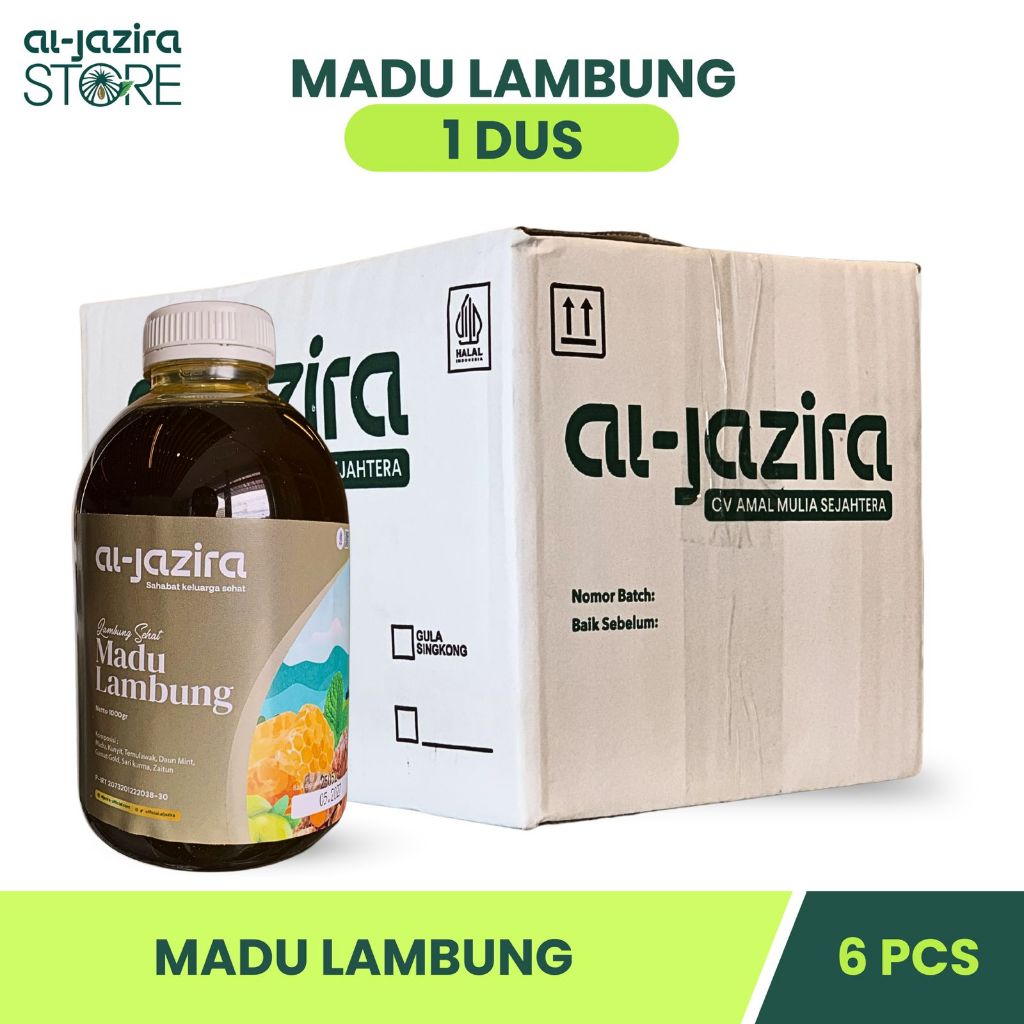Al-Jazira Madu Herbal Lambung 1Kg Isi-6Pcs