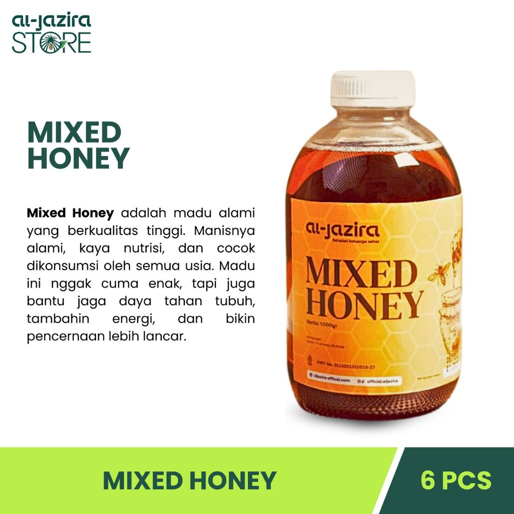 Al-Jazira Madu Multiflora 1Kg Isi-6Pcs