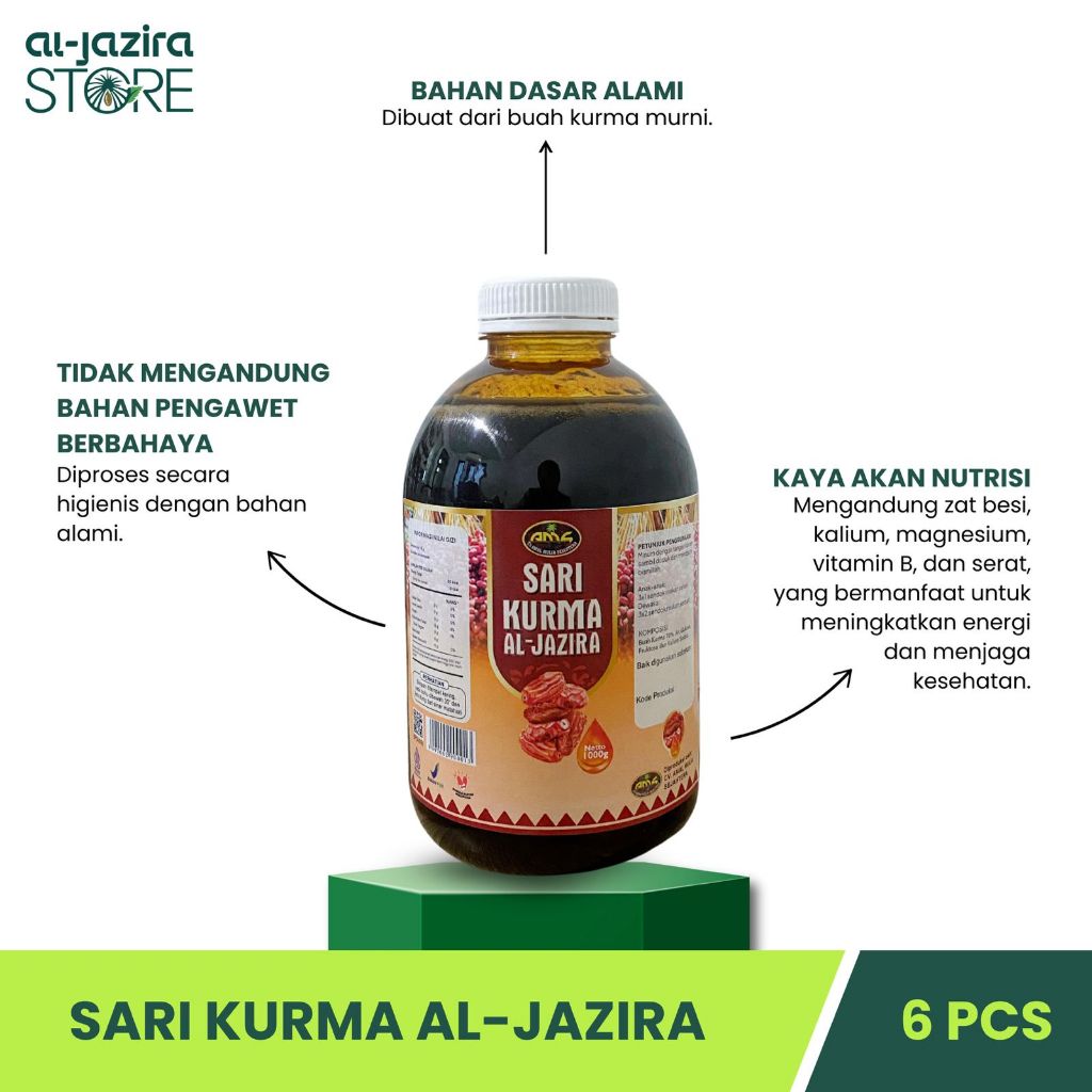 Al-Jazira Sari Kurma 1Kg Isi-6Pcs